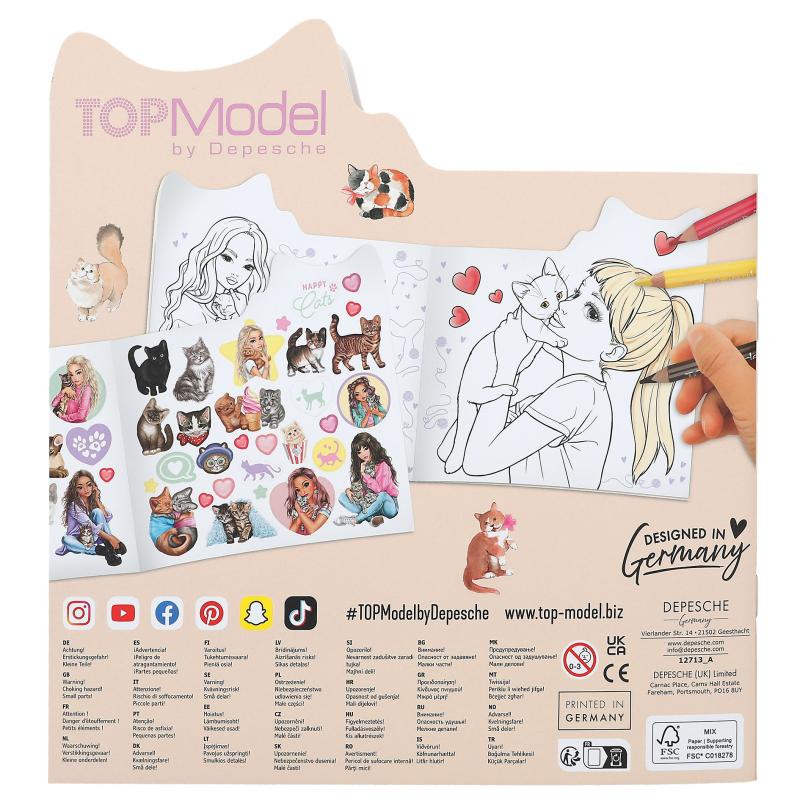TOPModel Colouring Book Kitty Cat