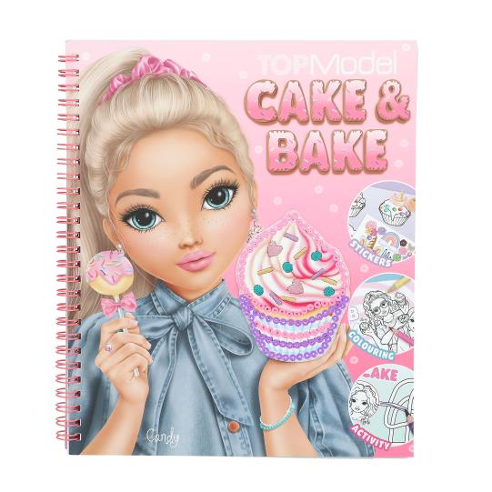 TOPModel Colouring Book With Sequins - Cake & Bake