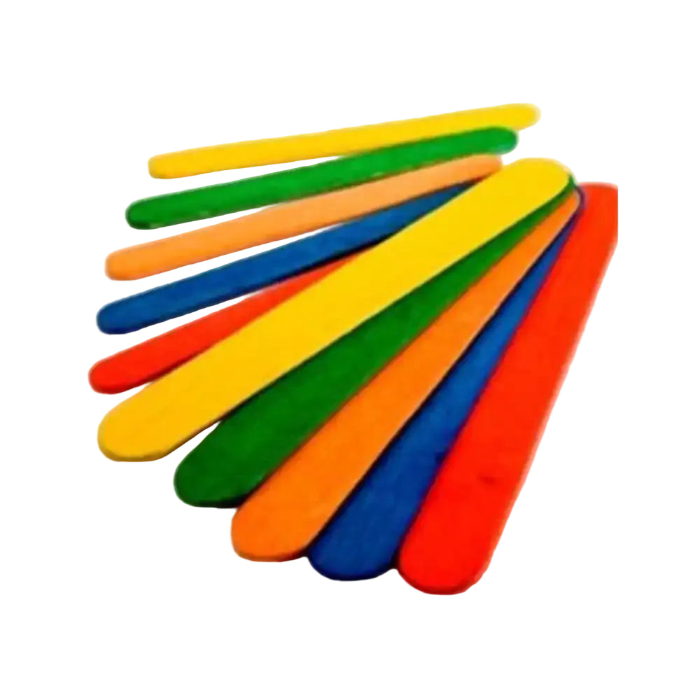 Jumbo Coloured Craft Sticks (100 Pack)