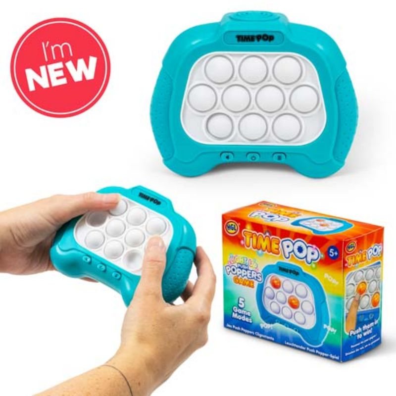 Time Pop Light Up Push Popper Game - Blue