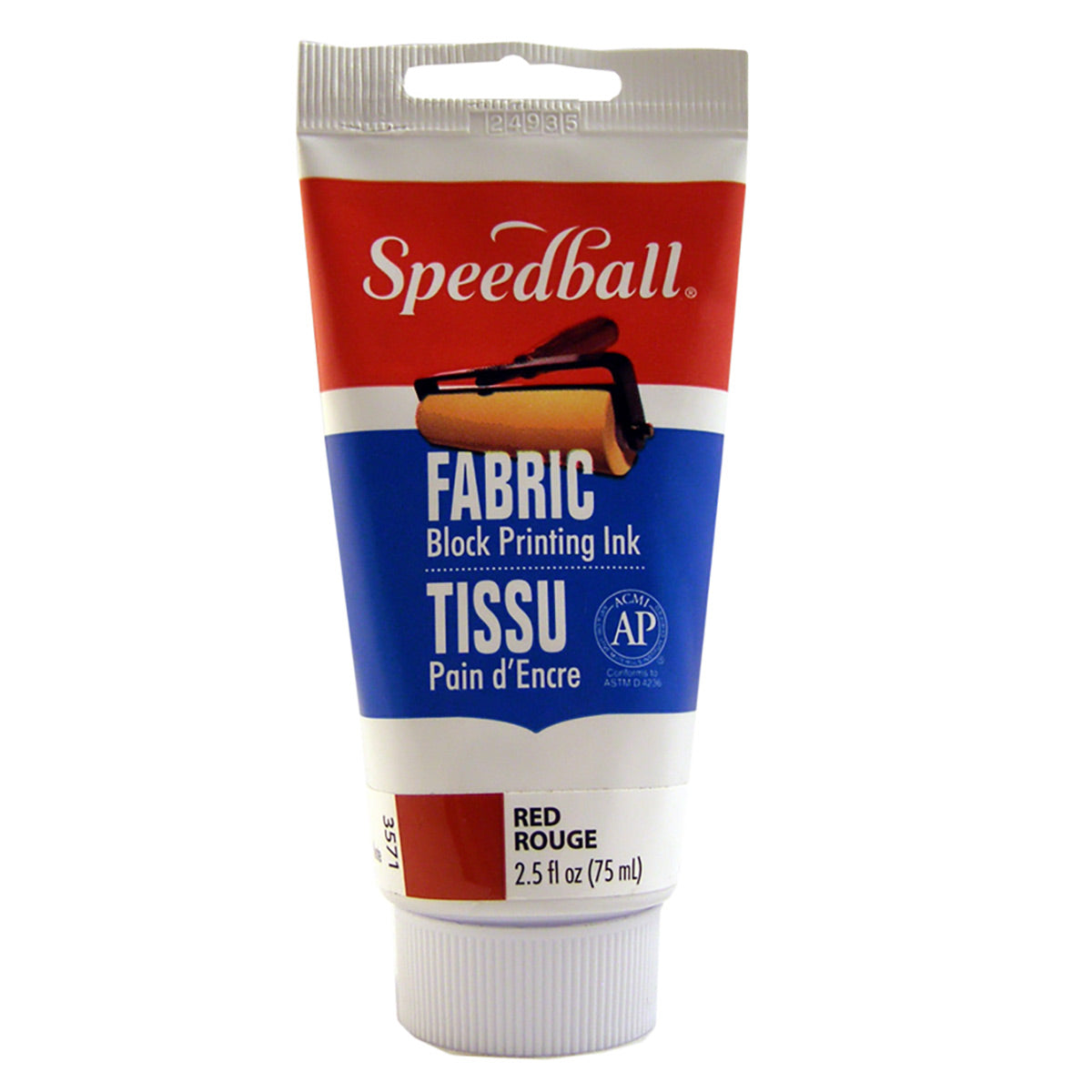 Fabric Block Printing Ink 75ml (2.5oz) Red