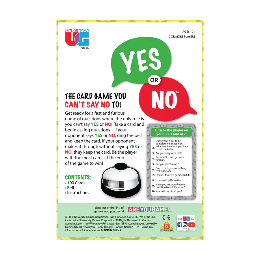 Yes or No Adult Card Game