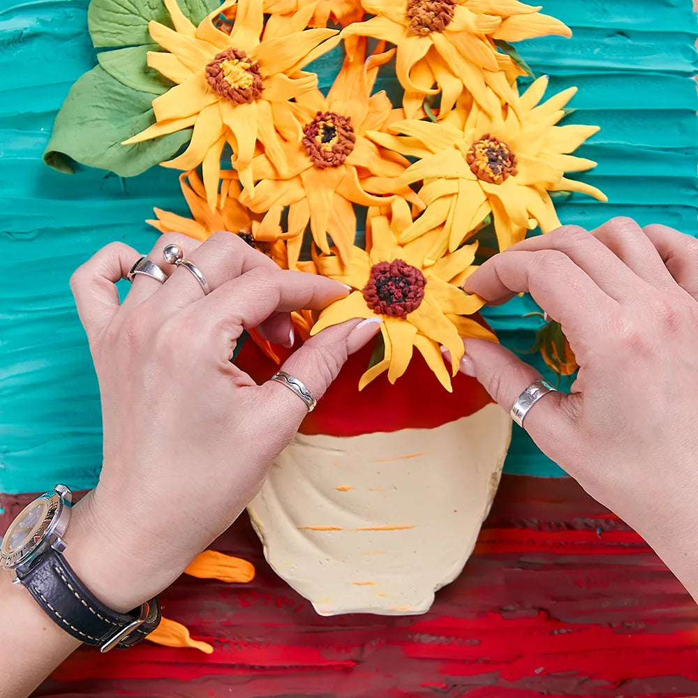 OKTO DIY 3D Clay Painting Creative Set - Sunflowers
