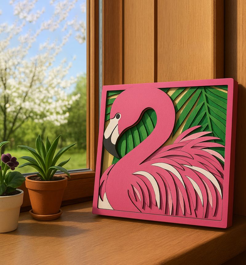 Splat Planet Wood Art Kit - Flamingo
