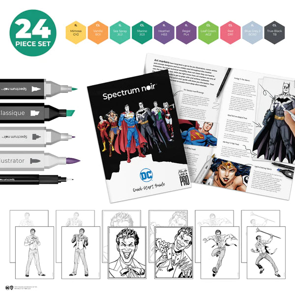 Spectrum Noir Fan-Art Like a Pro 24 Markers Kit - The Joker