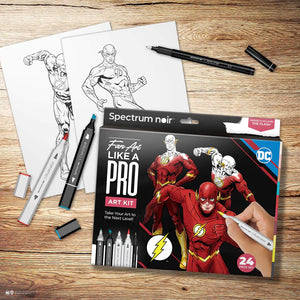 Spectrum Noir Fan-Art Like a Pro 24 Art Markers Kit - The Flash