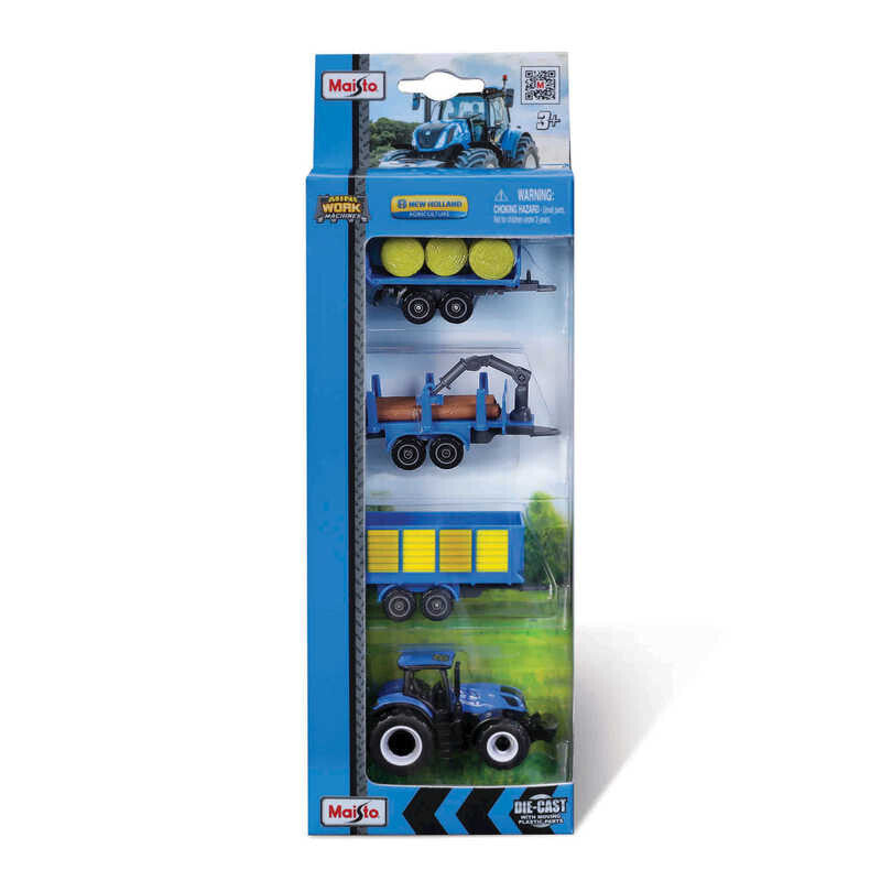 Maisto Mini Work Machines - 4 Pack Set of Tractors