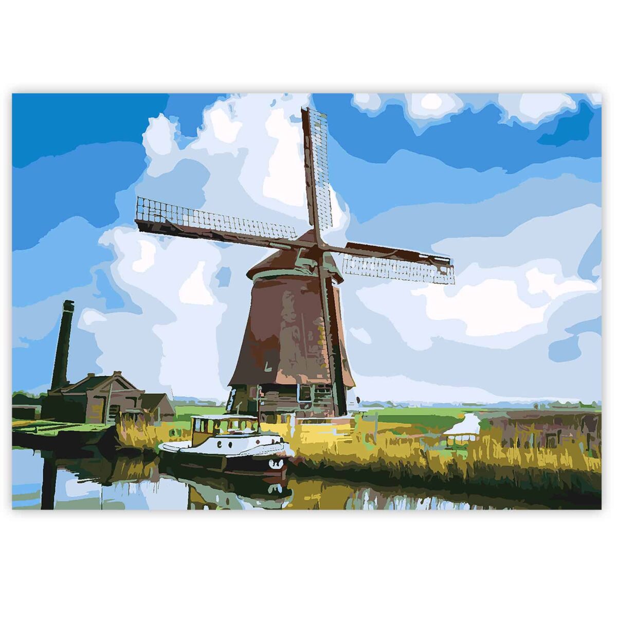 Zieler A3 Paint By Numbers Set - Windmill