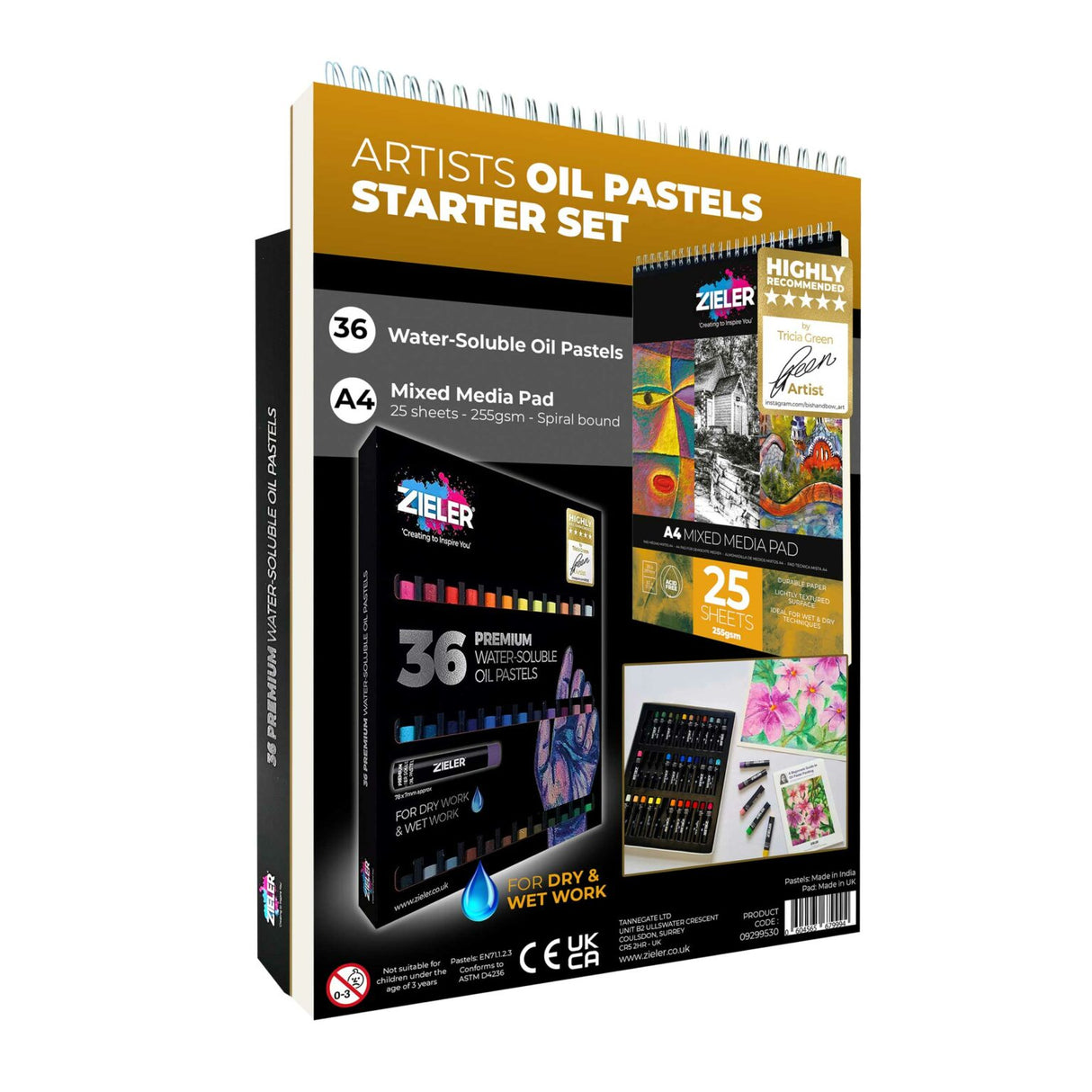 Zieler A4 Mixed Media and Oil Pastel Set