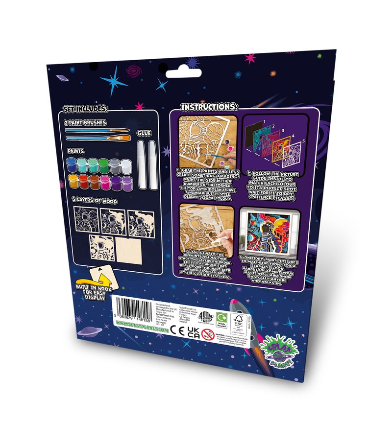 Splat Planet Wood Art Kit - Space