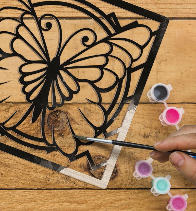 Splat Planet Wood Art Kit - Butterfly