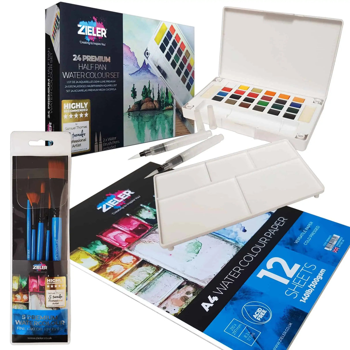 Zieler Watercolour Paint Starter Art Gift Set