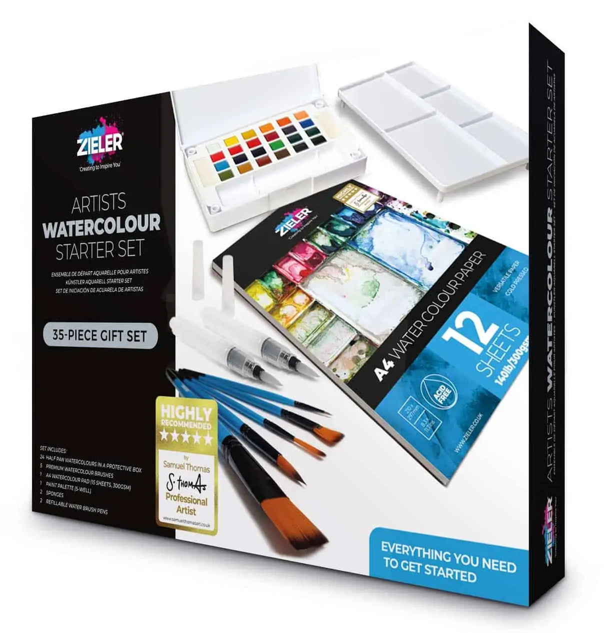 Zieler Watercolour Paint Starter Art Gift Set
