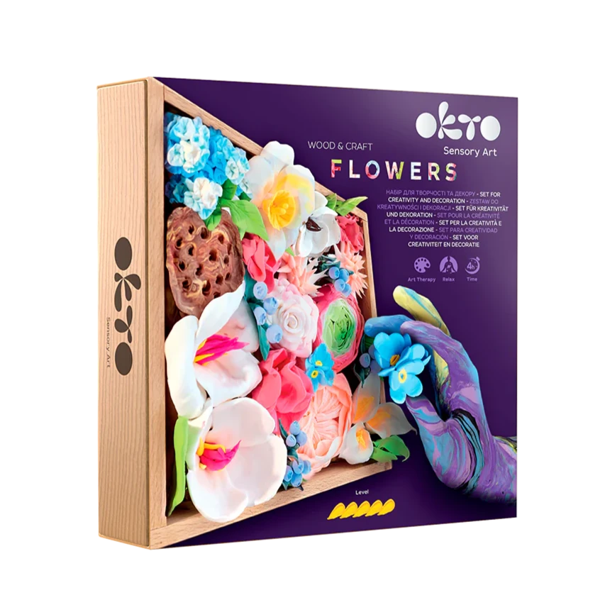 OKTO Wood & Clay Craft DIY - Romance Flowers