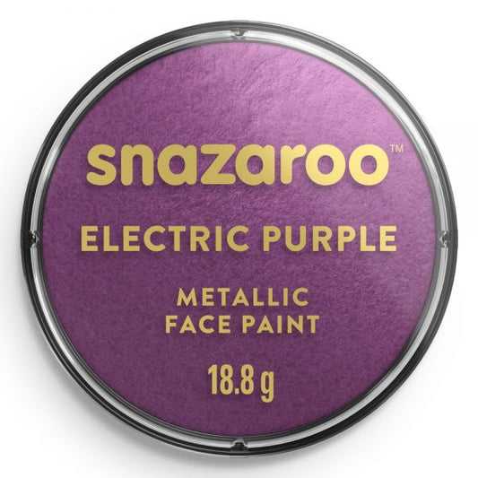 Snazaroo Metallic Face Paint Electric Purple 18Ml