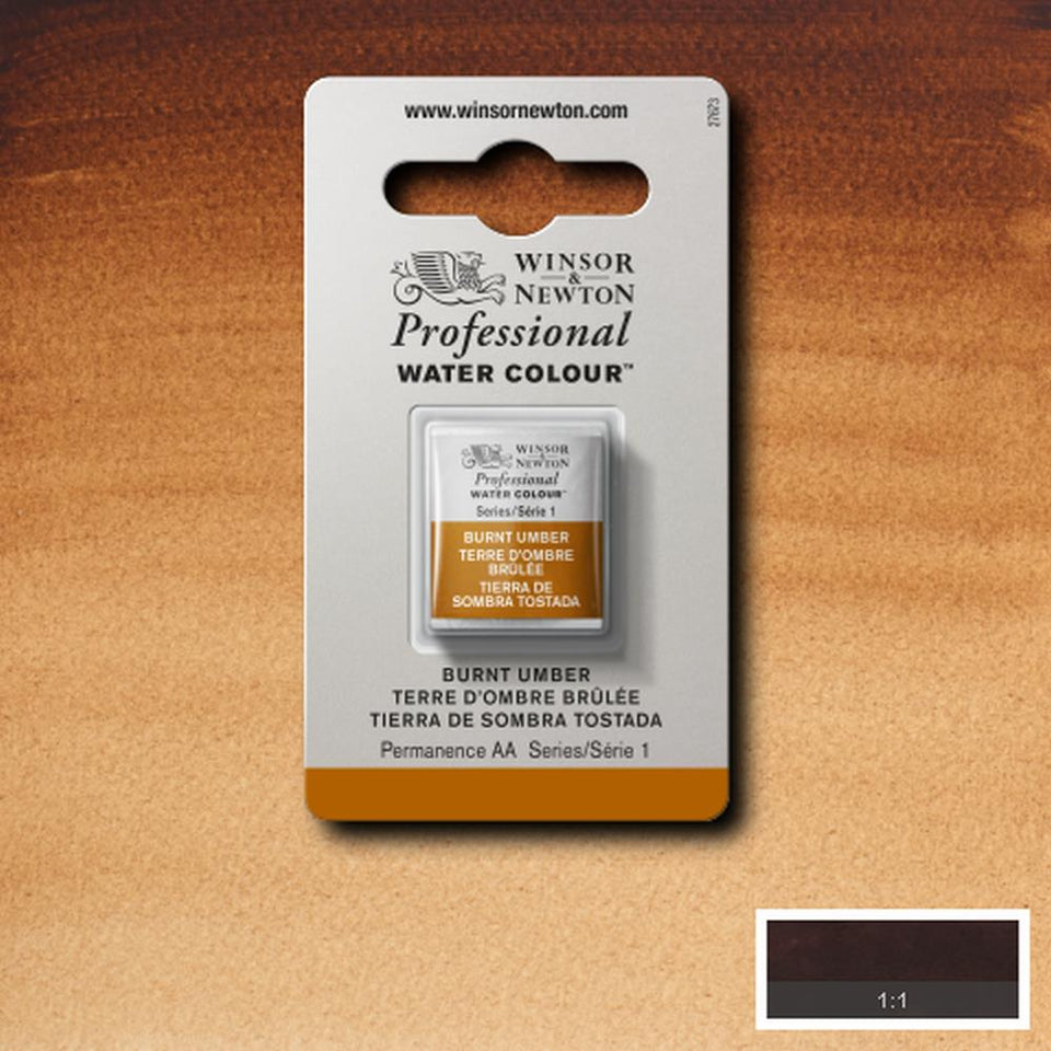 Professional Watercolour Series 1 Half Pan - Burnt Umber