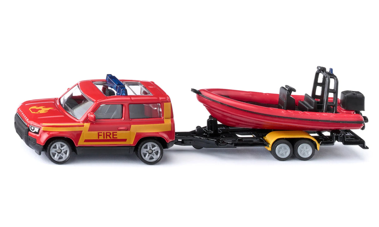 Siku Land Rover Defender with Boat