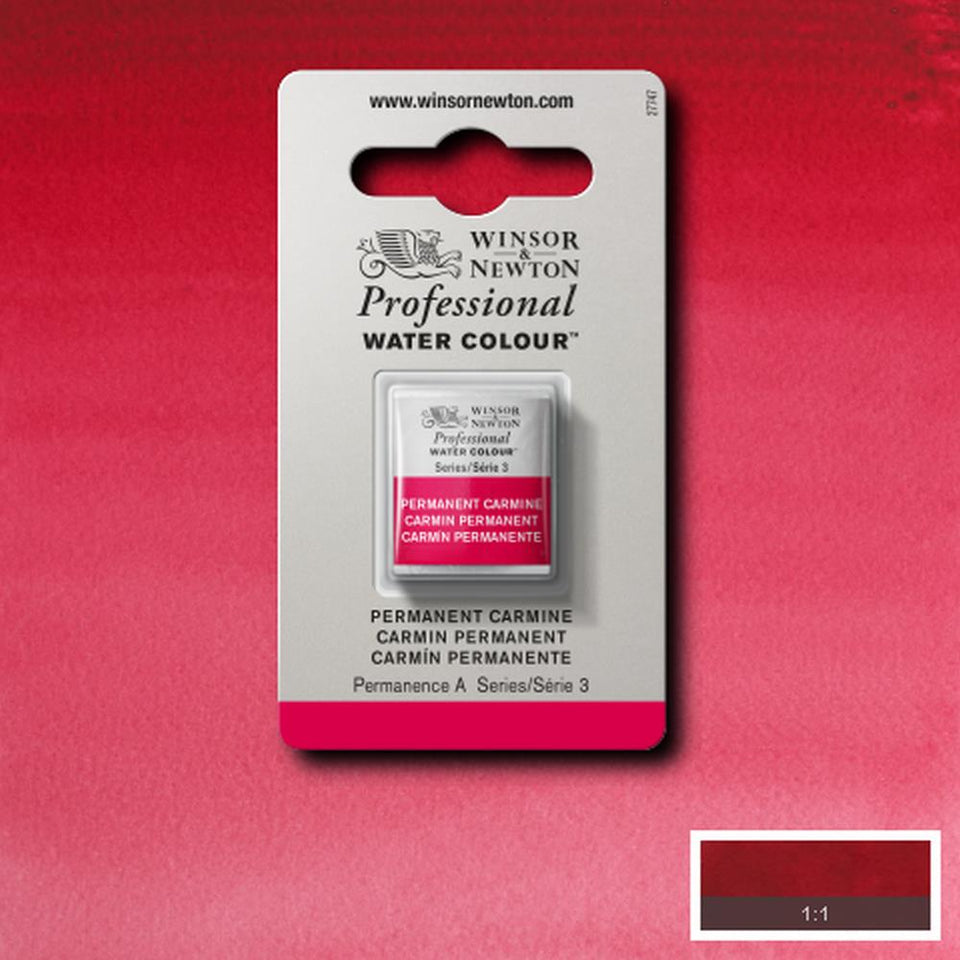 Professional Watercolour Series 3 Half Pan - Permanent Carmine