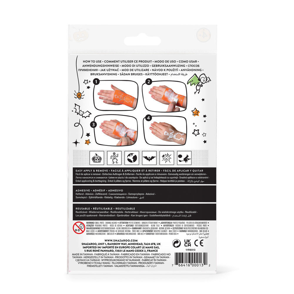 Snazaroo Face Paint Halloween Stencils - Set of 6 | Art & Hobby