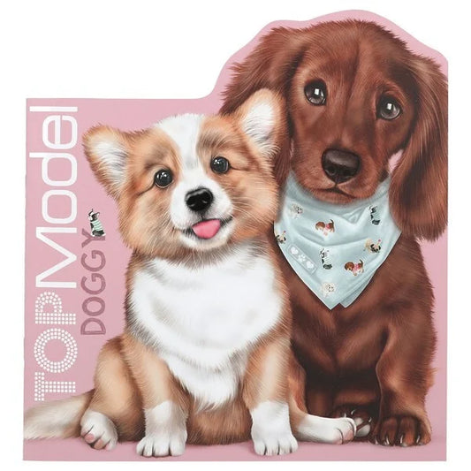TOPModel Coloring Book with Stickers Doggy