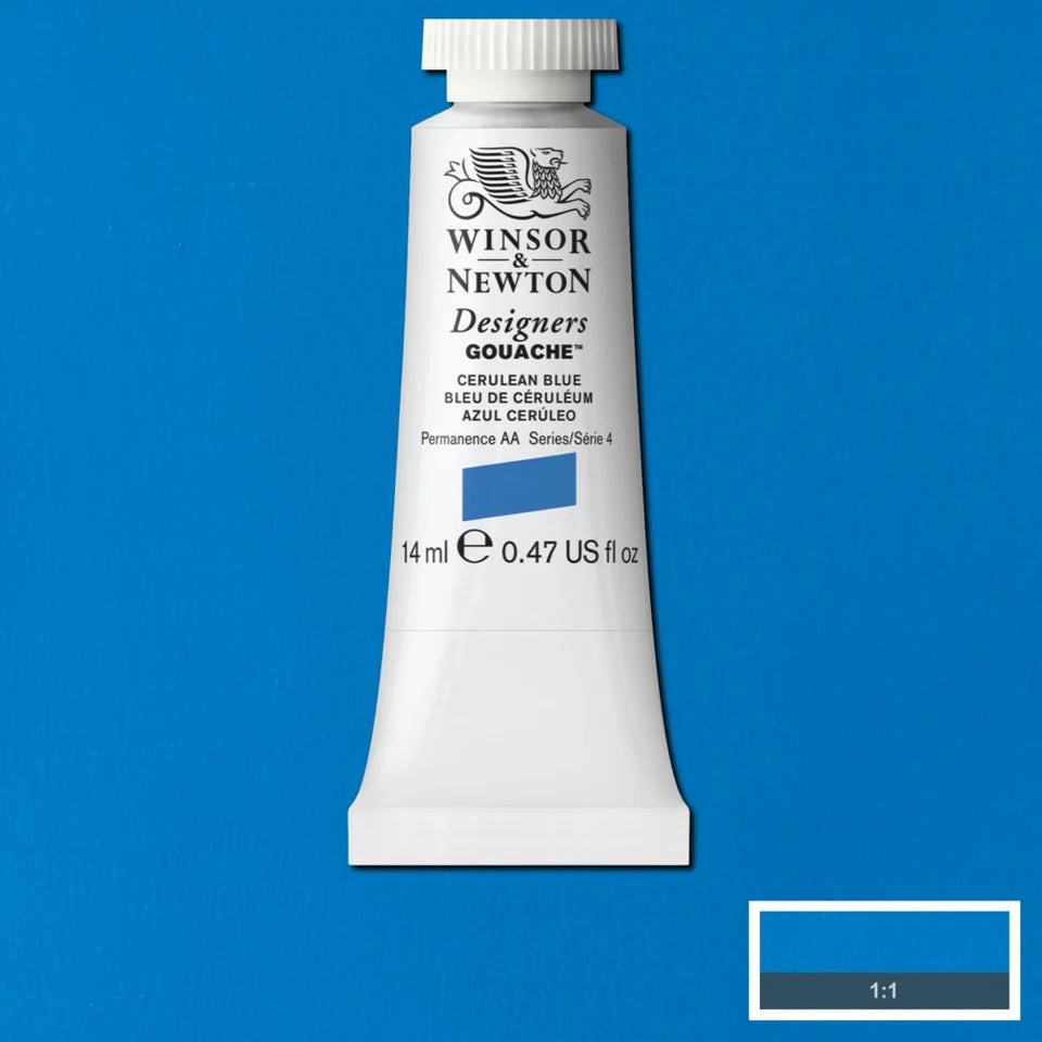 Winsor & Newton Designers Gouache 14ml - Cerulean Blue