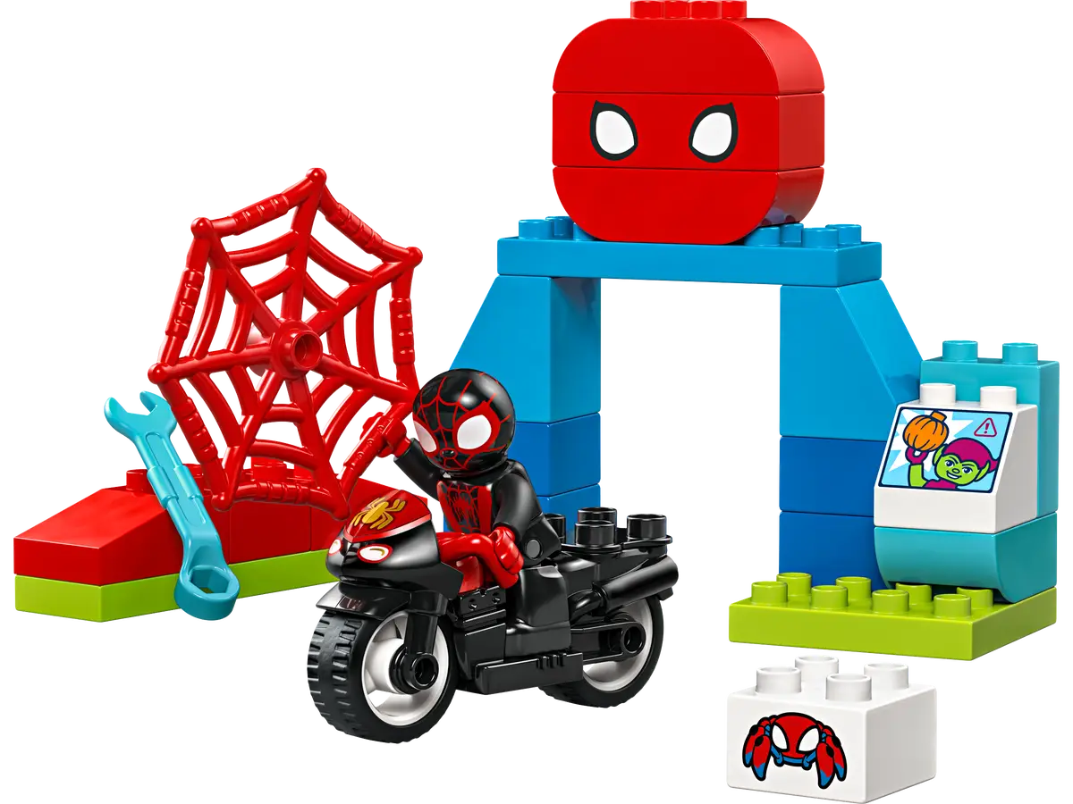 Lego Duplo Spiderman Spin's Motorcycle Adventure