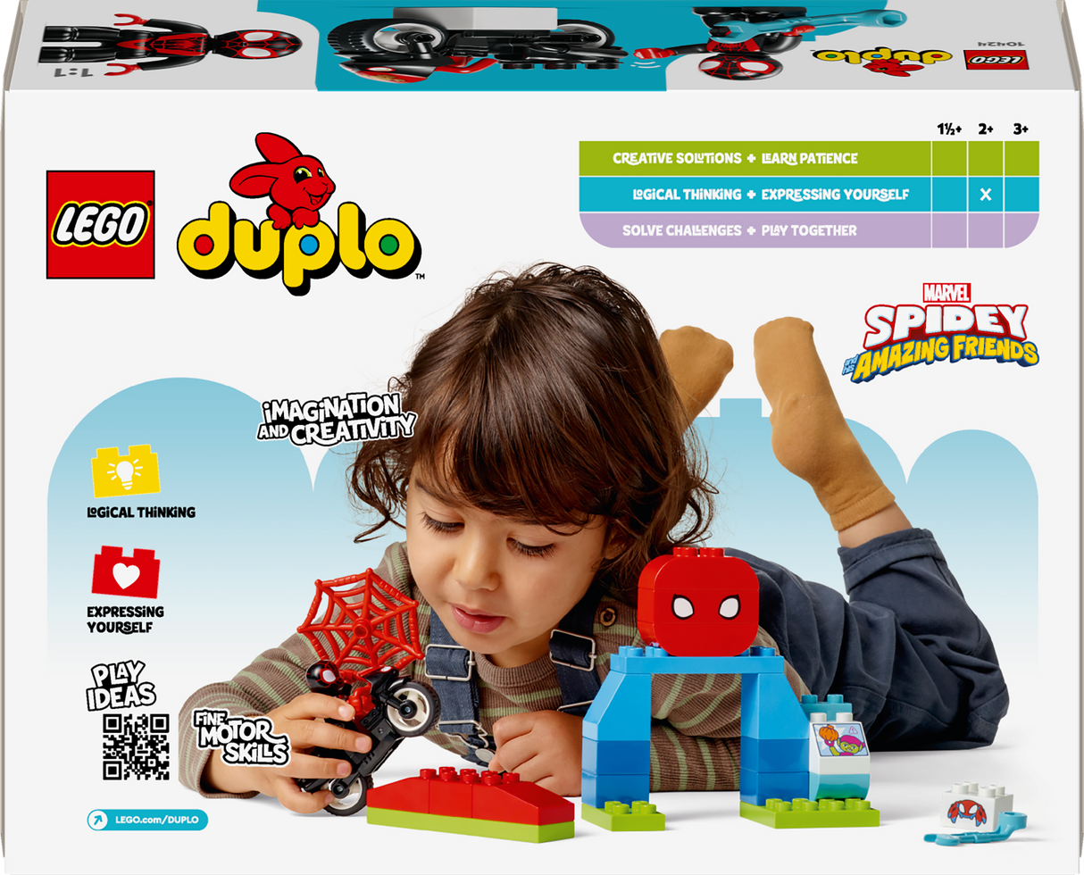 Lego Duplo Spiderman Spin's Motorcycle Adventure