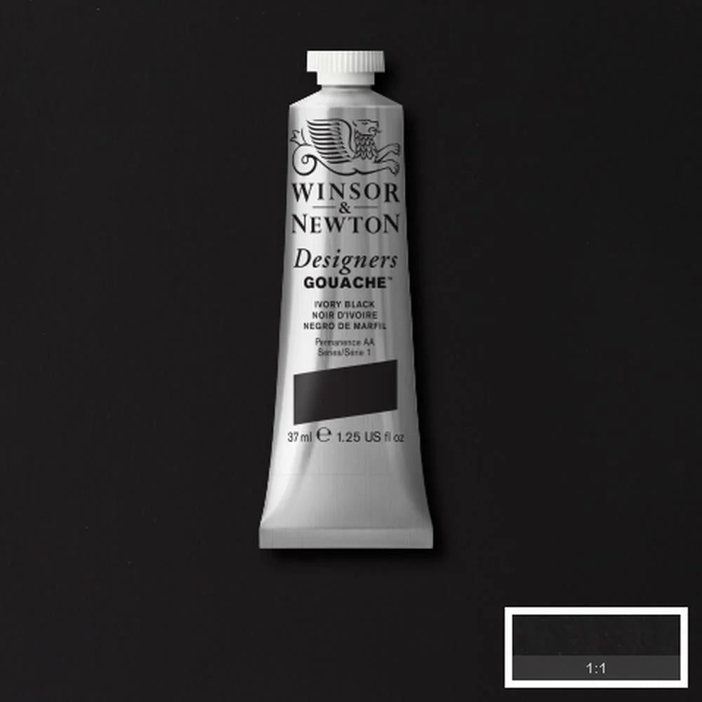 Winsor & Newton Designer's Gouache 37ml - Ivory Black