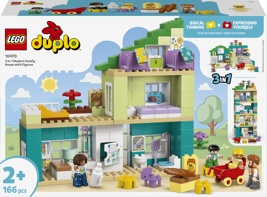 LEGO Duplo - 3 in 1 Modern Family House with Figures