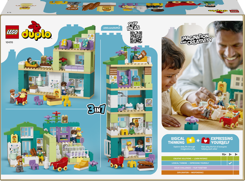 LEGO Duplo - 3 in 1 Modern Family House with Figures