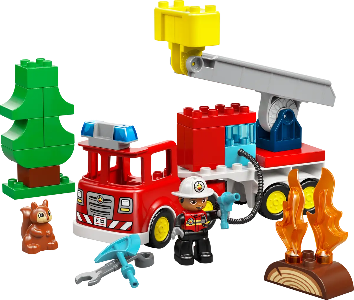 LEGO Duplo - Lego Fire Truck with Hose and Firefighter