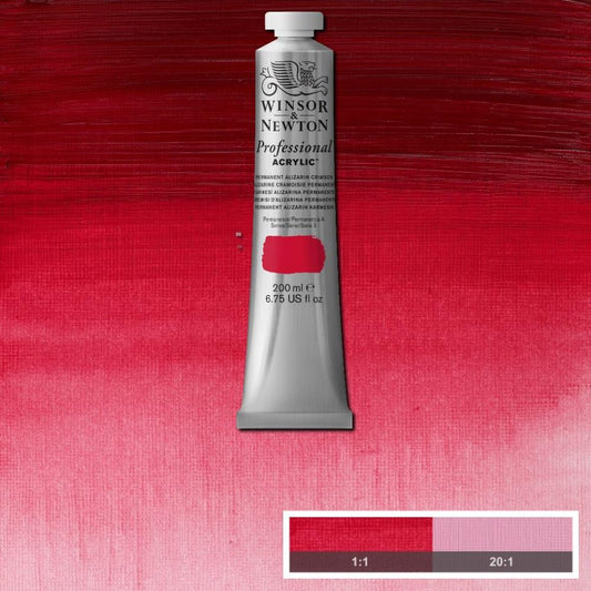 200ml Permanent Alizarin Crimson - Professional Acrylic
