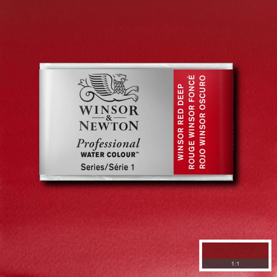 Professional Watercolour Series 1 Whole Pan - Winsor Red Deep