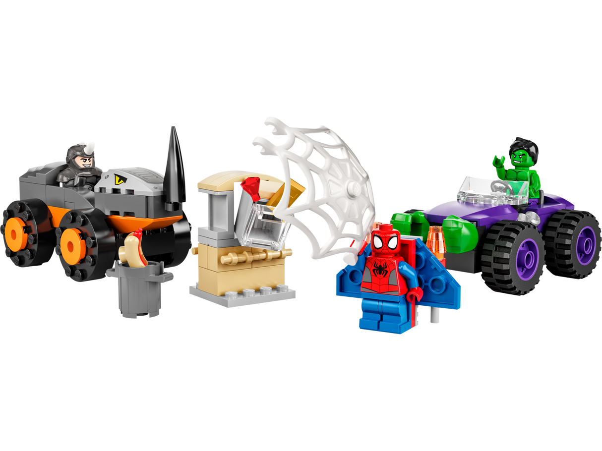 Lego Spidey And His Amazing Friends Hulk vs Rhino Truck Showdown
