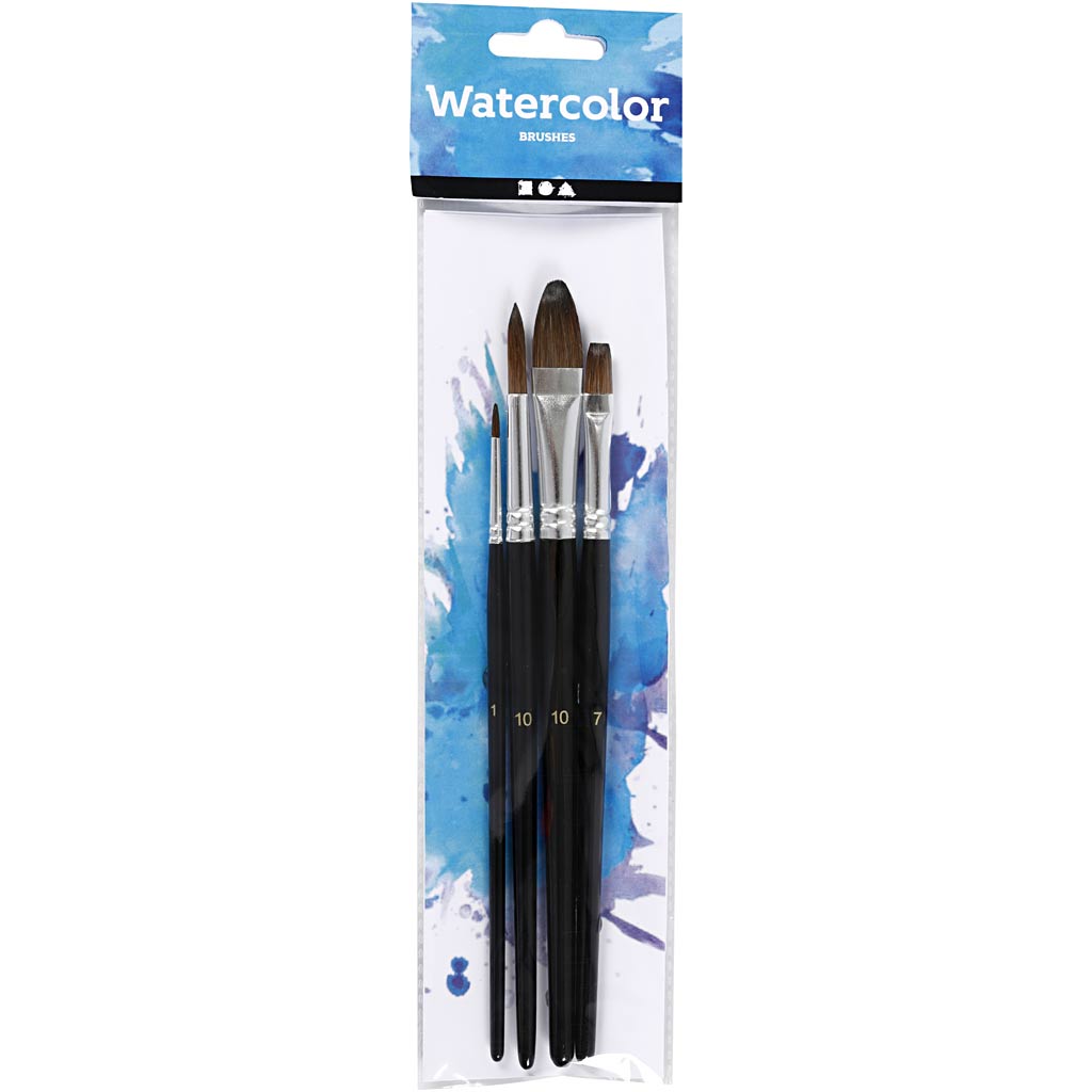 Watercolour paint brushes