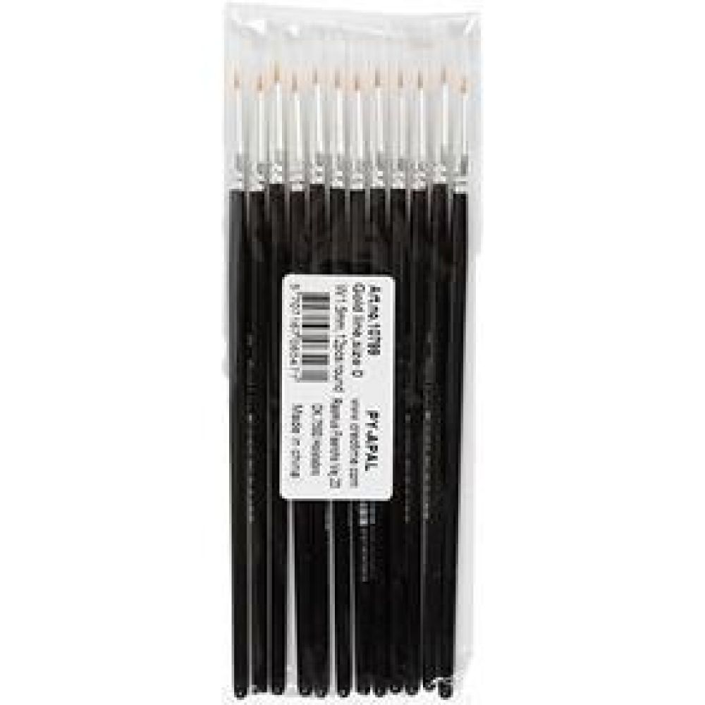 Nylon Brushes No. 1 L: 17cm W: 1.5mm Round (12 Pieces)