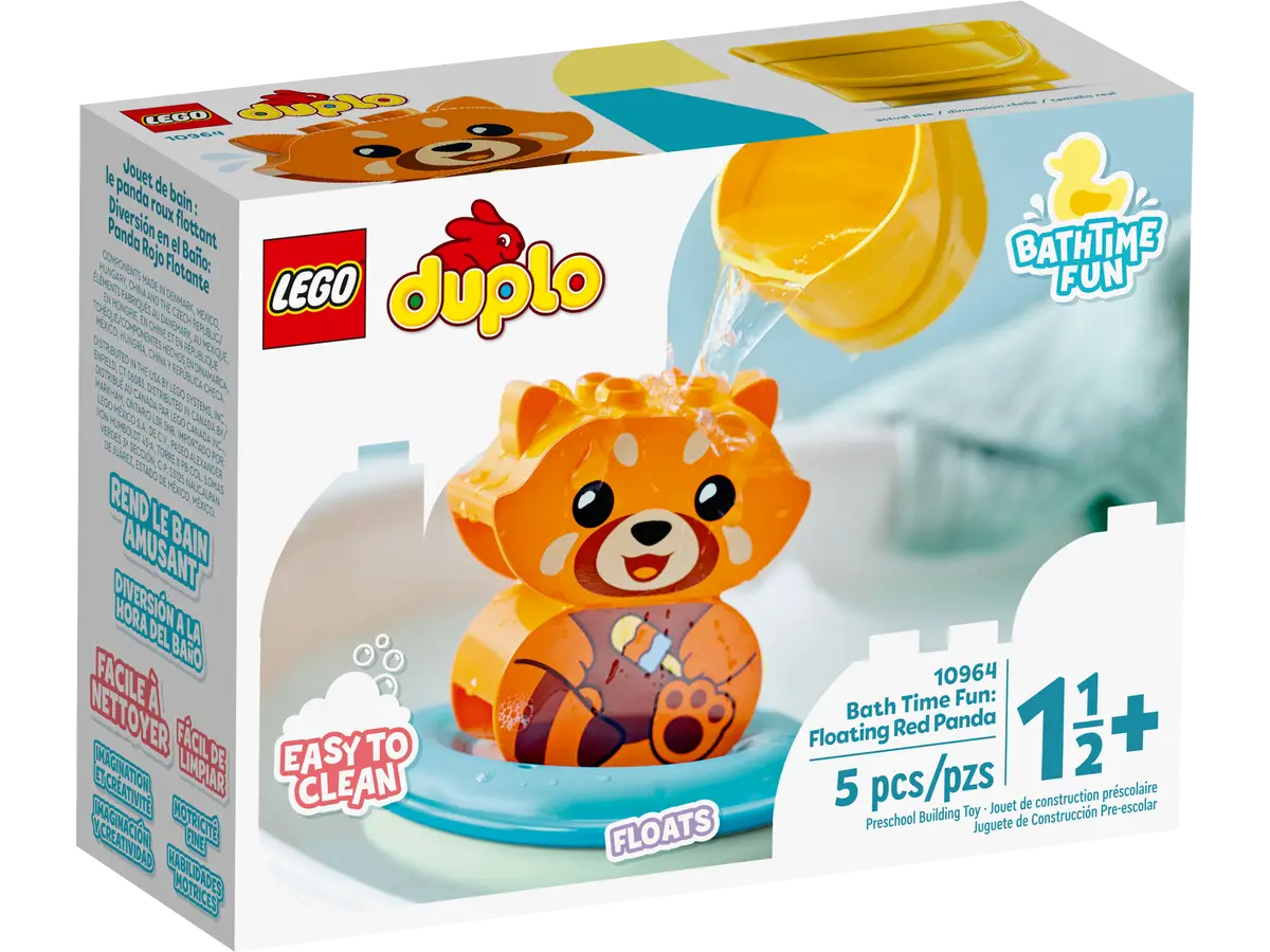 Lego Duplo - Bath Time Fun Floating Red Panda