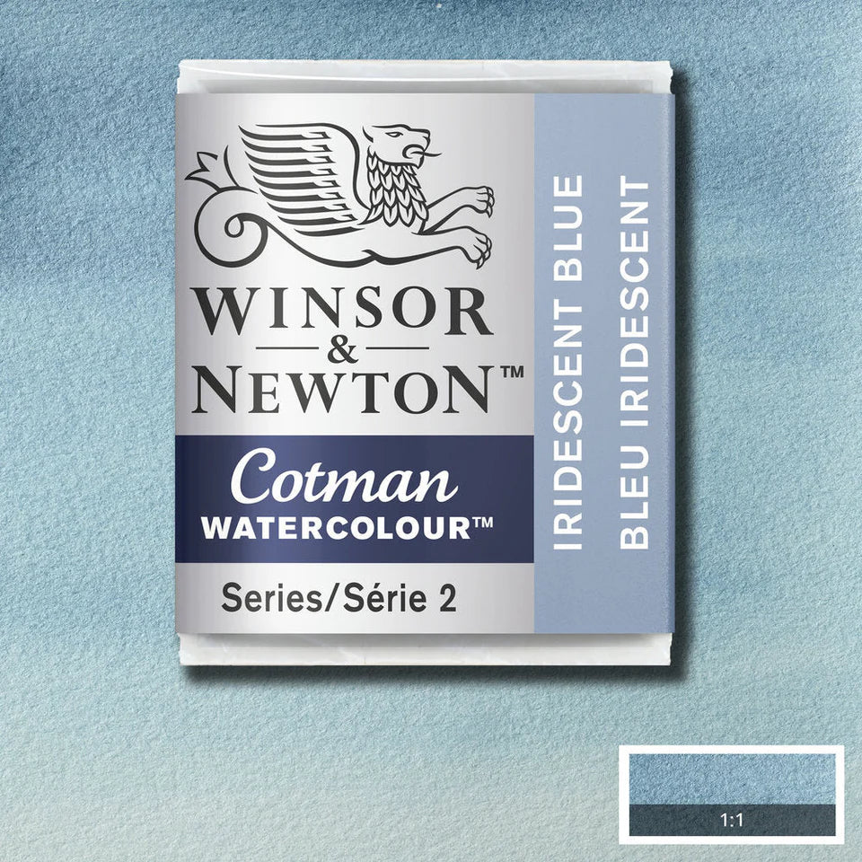 Cotman Watercolour Half Pan Iridescent Blue
