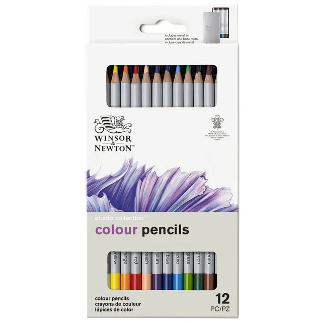 Winsor & Newton Studio Collection Colour Pencils 12 Tin