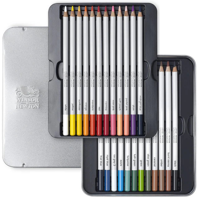 Winsor & Newton Studio Collection Colour Pencils - 24 Tin