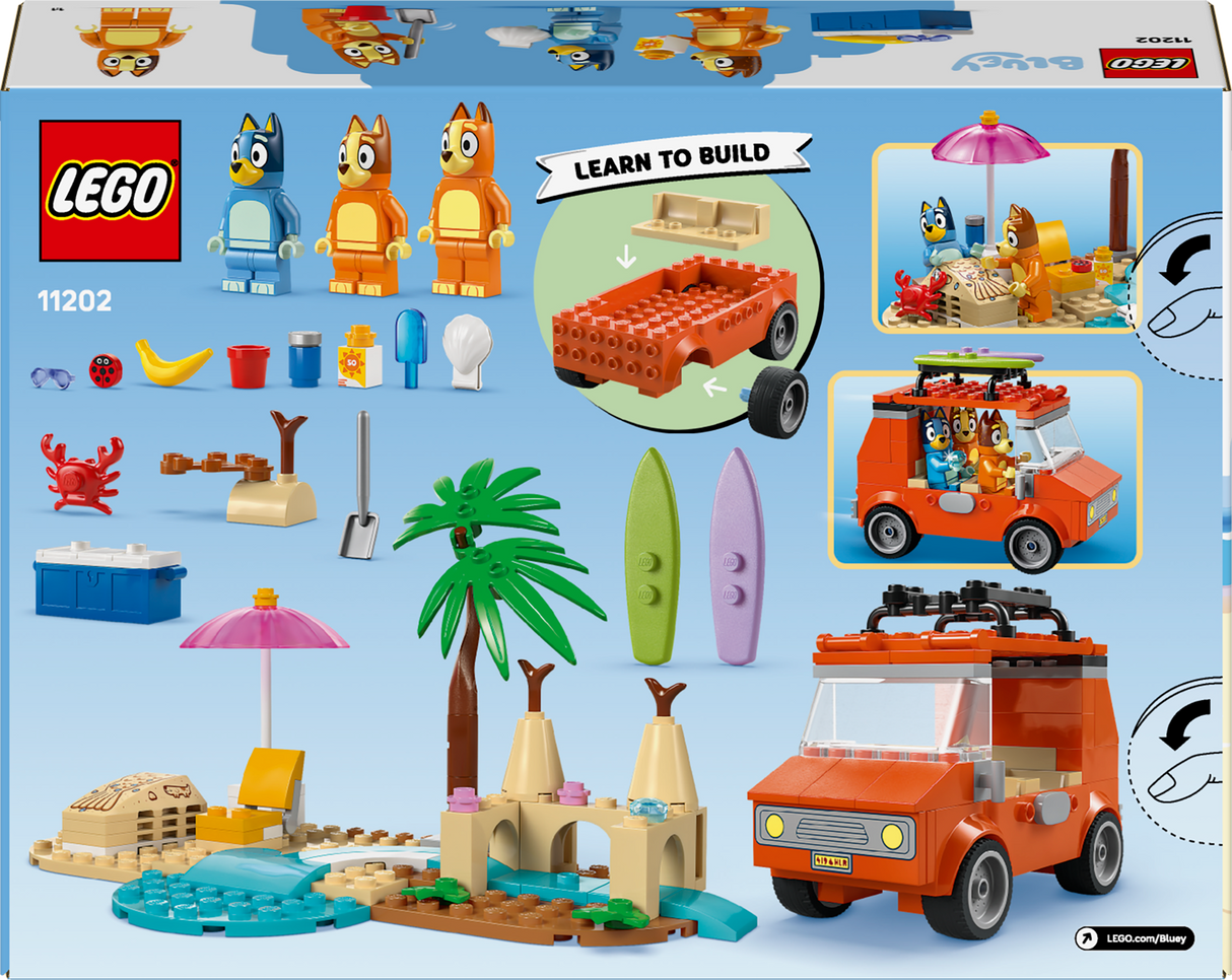 Lego Bluey - Bluey's Beach & Family Car Trip