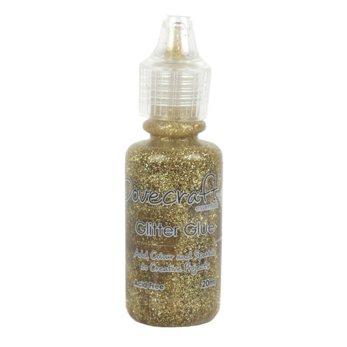 Dovecraft Glitter Glue 20ml - Gold