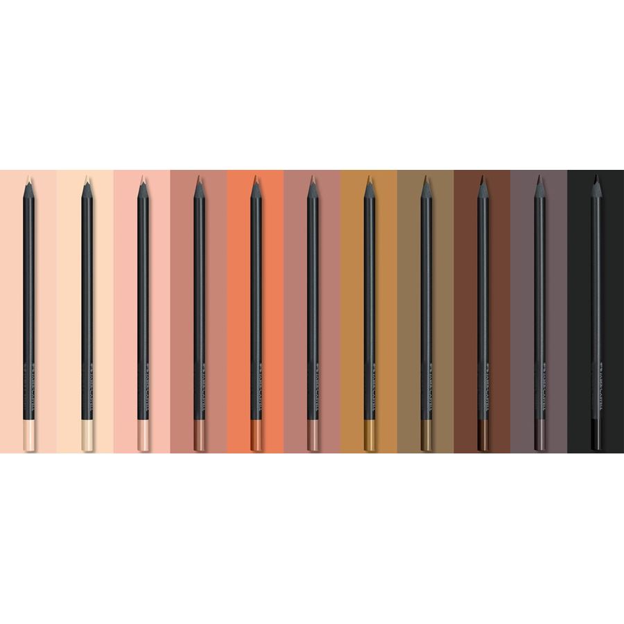 Faber-Castell Black Edition Colour Pencils - Skin Tones (12 Pack)