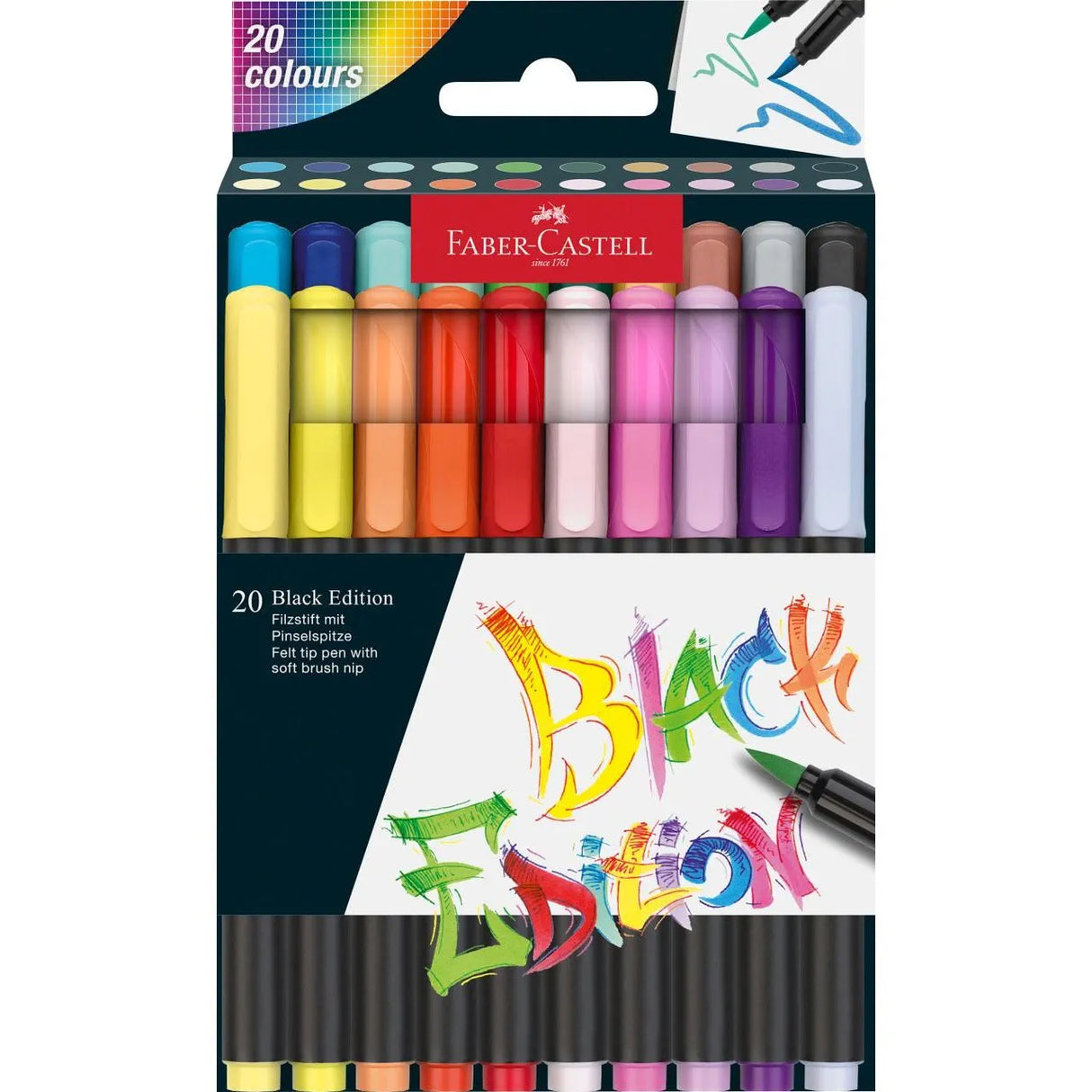Faber Castell Black Edition Felt Tip Pen (Pack of 20)