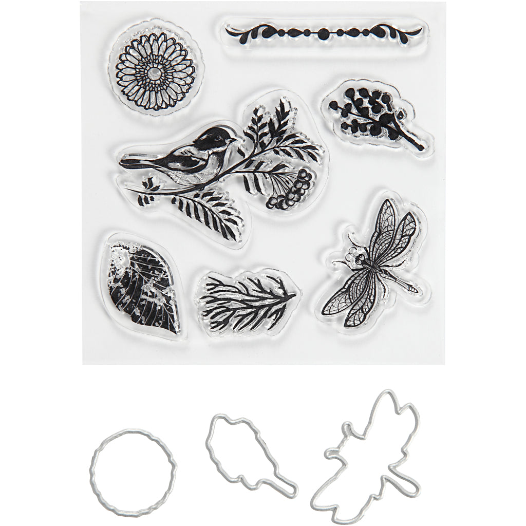 Clear stamps and cutting dies