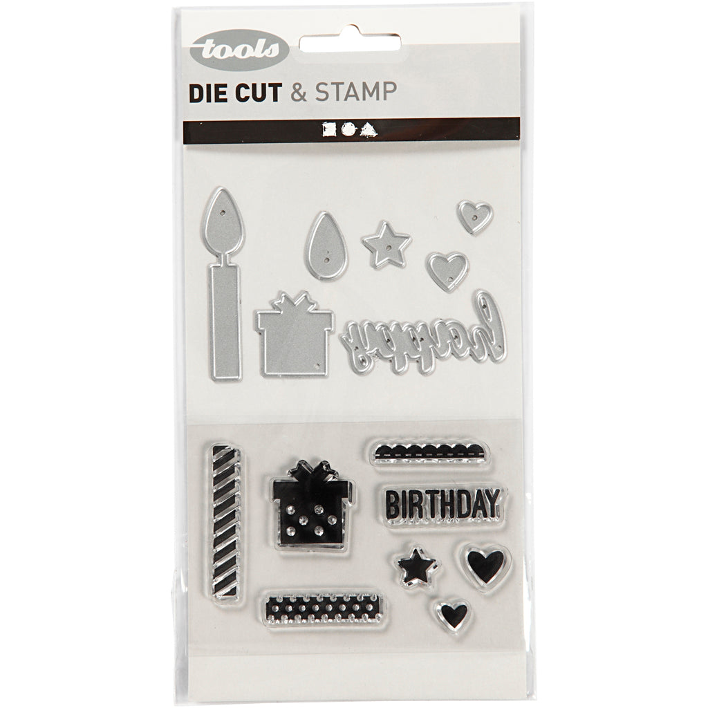 Clear stamps and cutting dies
