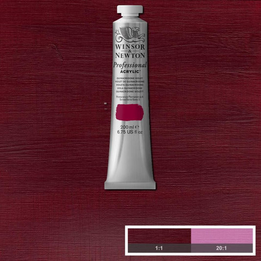 200ml Quinacridone Violet - Professional Acrylic