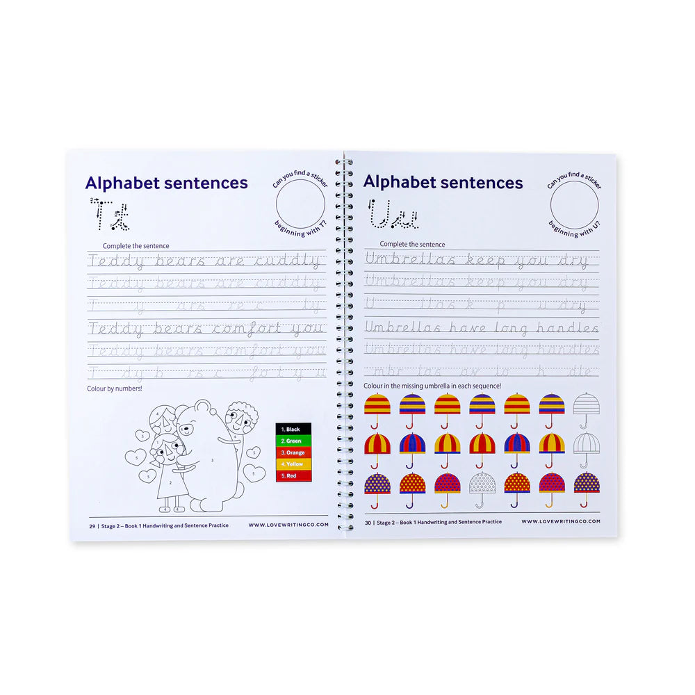 Handwriting & Alphabet Practice Stage 2 Book 1: Ages 6-9