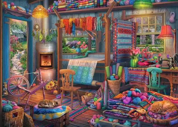 1000 Piece Jigsaw Puzzle - The Weavers Workshop