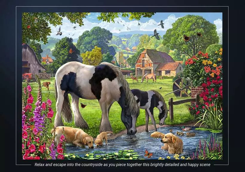500 Piece Jigsaw Puzzle - Hadlow Ponies